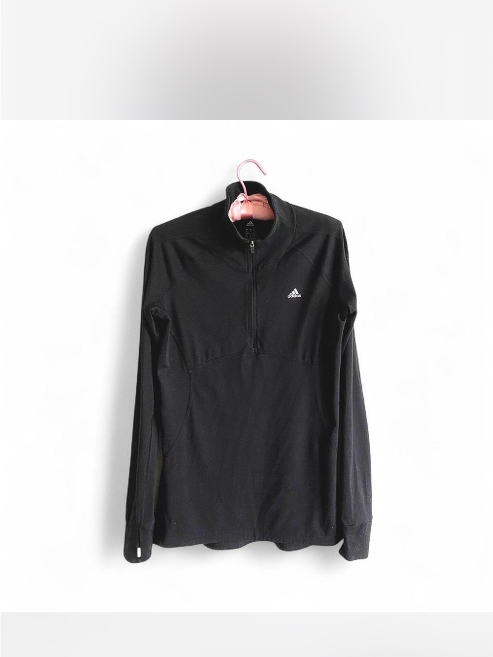 Adidas Climalite Black 1/4 Zip Quarter Zip Pullover Sweatshirt Size M